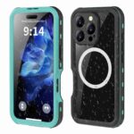 For iPhone 16 Pro RedPepper IP68 Waterproof Triple-proof MagSafe Phone Case(Black Blue)