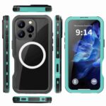 For iPhone 16 Pro RedPepper IP68 Waterproof Triple-proof MagSafe Phone Case(Black Blue) - Image 2