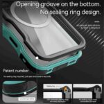 For iPhone 16 Pro RedPepper IP68 Waterproof Triple-proof MagSafe Phone Case(Black Blue) - Image 6