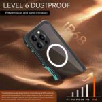 For iPhone 16 Pro RedPepper IP68 Waterproof Triple-proof MagSafe Phone Case(Black Blue) - Image 9