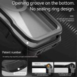 For iPhone 16 Pro RedPepper IP68 Waterproof Triple-proof MagSafe Phone Case(Black) - Image 6