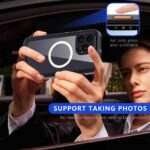 For iPhone 16 Pro RedPepper Transparent Dot IP68 Waterproof Triple-proof MagSafe Phone Case(Black Dark Grey) - Image 3