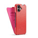 For iPhone 16 Plus Fierre Shann 64 Texture Vertical Flip PU Leather Phone Case(Red) - Image 3