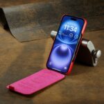 For iPhone 16 Plus Fierre Shann 64 Texture Vertical Flip PU Leather Phone Case(Red) - Image 4