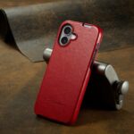 For iPhone 16 Plus Fierre Shann 64 Texture Vertical Flip PU Leather Phone Case(Red) - Image 6