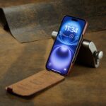 For iPhone 16 Plus Fierre Shann 64 Texture Vertical Flip PU Leather Phone Case(Brown) - Image 4