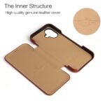 For iPhone 16 Plus Fierre Shann Top Layer Cowhide Business Magnetic Leather Phone Case(Brown) - Image 4