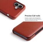 For iPhone 16 Plus Fierre Shann Top Layer Cowhide Business Magnetic Leather Phone Case(Brown) - Image 6