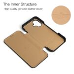 For iPhone 16 Plus Fierre Shann Top Layer Cowhide Business Magnetic Leather Phone Case(Black) - Image 4