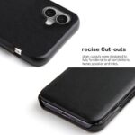 For iPhone 16 Plus Fierre Shann Top Layer Cowhide Business Magnetic Leather Phone Case(Black) - Image 6
