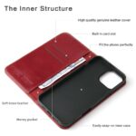 For iPhone 16 Pro Fierre Shann Cowhide Leather Flip Leather Phone Case(Red) - Image 2