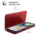 For iPhone 16 Pro Fierre Shann Cowhide Leather Flip Leather Phone Case(Red) - Image 4