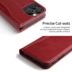 For iPhone 16 Pro Fierre Shann Cowhide Leather Flip Leather Phone Case(Red) - Image 5