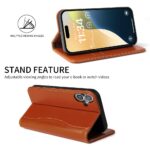 For iPhone 16 Plus Fierre Shann Cowhide Leather Flip Leather Phone Case(Brown) - Image 3