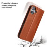For iPhone 16 Plus Fierre Shann Cowhide Leather Flip Leather Phone Case(Brown) - Image 7
