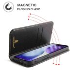For iPhone 17 Pro Max Fierre Shann Cowhide Leather Flip Leather Phone Case(Black) - Image 4