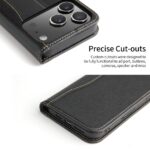 For iPhone 17 Pro Max Fierre Shann Cowhide Leather Flip Leather Phone Case(Black) - Image 5
