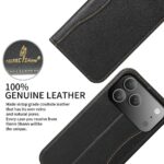 For iPhone 17 Pro Max Fierre Shann Cowhide Leather Flip Leather Phone Case(Black) - Image 6