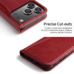 For iPhone 17 Pro Max Fierre Shann Cowhide Leather Flip Leather Phone Case(Red) - Image 5