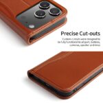 For iPhone 17 Pro Max Fierre Shann Cowhide Leather Flip Leather Phone Case(Brown) - Image 5