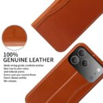 For iPhone 17 Pro Max Fierre Shann Cowhide Leather Flip Leather Phone Case(Brown) - Image 6