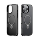 For iPhone 16 Pro DUX DUCIS Yind Series MagSafe TPU Hybrid PC Phone Case with Stand(Black) - Image 2