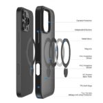 For iPhone 16 Pro DUX DUCIS Yind Series MagSafe TPU Hybrid PC Phone Case with Stand(Black) - Image 3