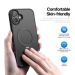 For iPhone 16 Plus DUX DUCIS Yind Series MagSafe TPU Hybrid PC Phone Case with Stand(Black) - Image 4