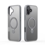 For iPhone 16 Plus DUX DUCIS Yind Series MagSafe TPU Hybrid PC Phone Case with Stand(Grey) - Image 2