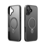 For iPhone 16 DUX DUCIS Yind Series MagSafe TPU Hybrid PC Phone Case with Stand(Black) - Image 2