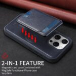 For iPhone 16 Pro BETOPNICE Vertical Flip Detachable MagSafe Wallet Phone Case(Blue) - Image 3