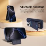 For iPhone 16 Pro BETOPNICE Vertical Flip Detachable MagSafe Wallet Phone Case(Blue) - Image 5