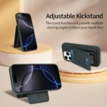 For iPhone 16 Pro BETOPNICE Vertical Flip Detachable MagSafe Wallet Phone Case(Green) - Image 5