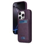 For iPhone 16 Pro BETOPNICE Vertical Flip Detachable MagSafe Wallet Phone Case(Purple)