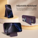 For iPhone 16 Pro BETOPNICE Vertical Flip Detachable MagSafe Wallet Phone Case(Purple) - Image 5