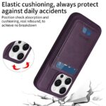 For iPhone 16 Pro BETOPNICE Vertical Flip Detachable MagSafe Wallet Phone Case(Purple) - Image 7