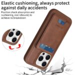 For iPhone 16 Pro BETOPNICE Vertical Flip Detachable MagSafe Wallet Phone Case(Brown) - Image 7