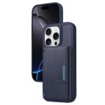 For iPhone 16 Pro BETOPNICE Horizontal Flip Detachable MagSafe Wallet Phone Case(Blue)