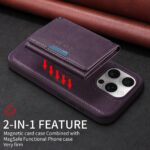For iPhone 16 Pro BETOPNICE Horizontal Flip Detachable MagSafe Wallet Phone Case(Purple) - Image 3