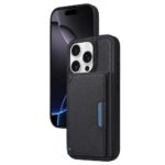 For iPhone 16 Pro BETOPNICE Horizontal Flip Detachable MagSafe Wallet Phone Case(Black)
