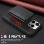 For iPhone 16 Pro BETOPNICE Horizontal Flip Detachable MagSafe Wallet Phone Case(Black) - Image 3