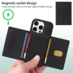 For iPhone 16 Pro BETOPNICE Horizontal Flip Detachable MagSafe Wallet Phone Case(Black) - Image 4