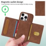 For iPhone 16 Pro BETOPNICE Horizontal Flip Detachable MagSafe Wallet Phone Case(Brown) - Image 4