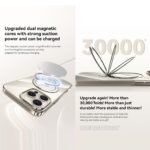 For iPhone 16 Pro SULADA Electroplated Transparent MagSafe Holder Phone Case(Silver) - Image 4