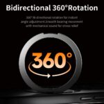 For iPhone 16 Pro ROCK YouDun Series Skin Feel Rotating MagSafe Holder PC Hybrid TPU Phone Case(Grey) - Image 4