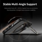 For iPhone 16 Pro ROCK YouDun Series Skin Feel Rotating MagSafe Holder PC Hybrid TPU Phone Case(Grey) - Image 5