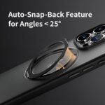 For iPhone 16 Pro ROCK YouDun Series Skin Feel Rotating MagSafe Holder PC Hybrid TPU Phone Case(Grey) - Image 8