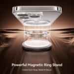 For iPhone 16 Pro JOYROOM JR-16JL6 Ultra-Thin Magnetic Phone Case with 360 Rotatable Ring(Gold) - Image 3