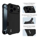 For iPhone 17 Pro imak Shockproof Airbag TPU Phone Case(Matte Black) - Image 4