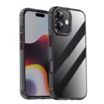 For iPhone 16 Plus iPAKY MG Series Transparent PC+TPU Phone Case(Transparent Black)